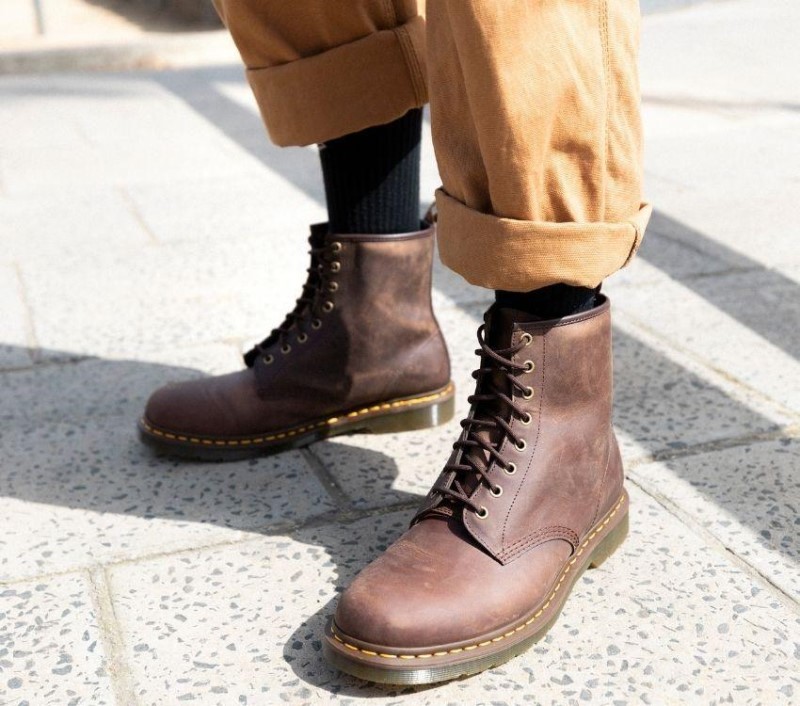 Dark Brown Crazy Horse Dr.Martens NZ 1460 Crazy Horse