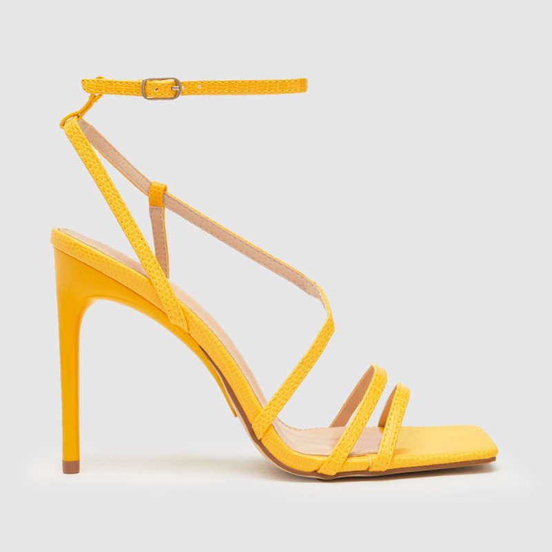 Yellow Dr.Martens NZ Schuh Santi Croc Strappy Stiletto High Heels