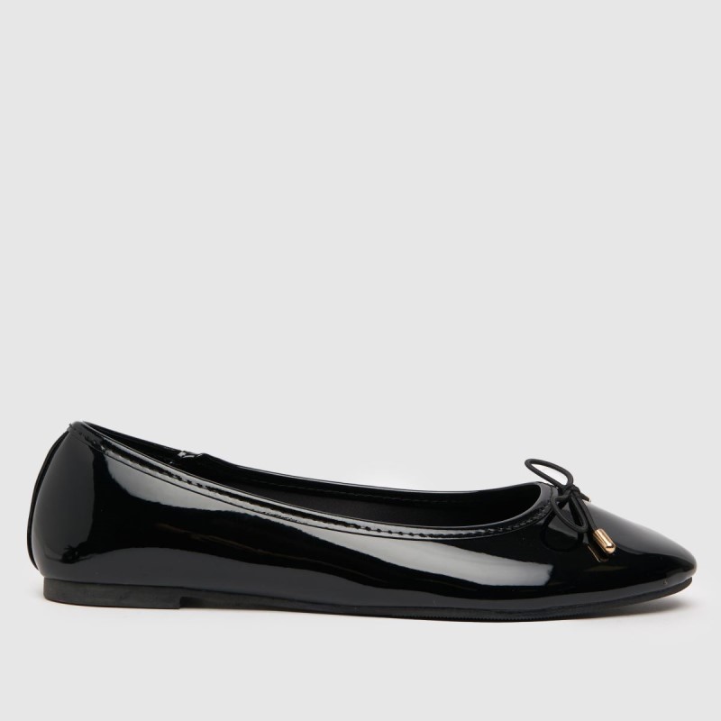 Schuh Lindsey Patent Ballerina Flat Shoes Black Dr.Martens NZ