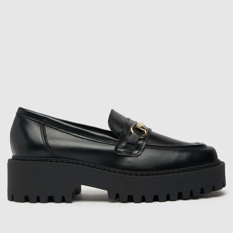 Schuh Lyla Leather Snaffle Flat Shoes Dr.Martens NZ Black