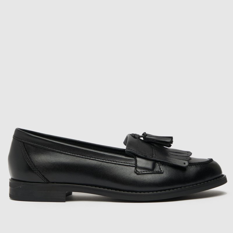 Schuh Wide Fit Compass Tassel Loafer Flat Shoes Dr.Martens NZ Black