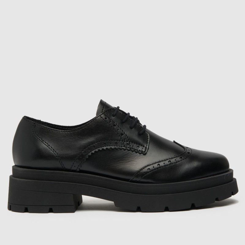 Black Dr.Martens NZ Schuh Lorin Leather Brogue Lace Up Flat Shoes