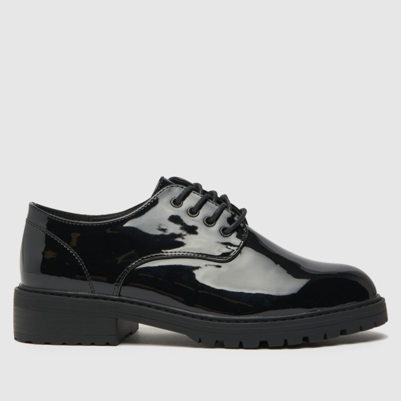 Dr.Martens NZ Schuh Letty Patent Lace Up Flat Shoes Black