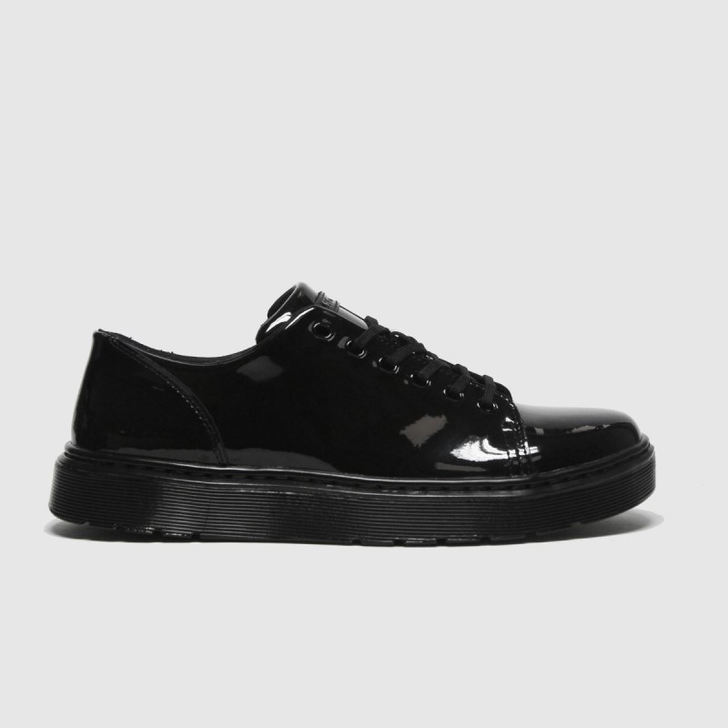 Dr.Martens NZ Dr Martens Dante 6 Eye Patent Flat Shoes Black