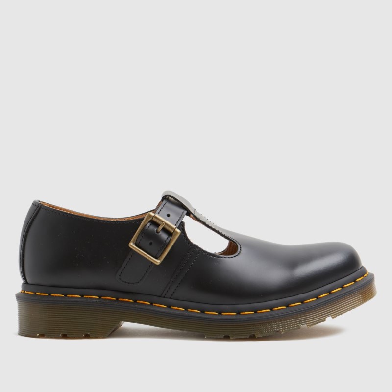Dr Martens Polley Flat Shoes Black Dr.Martens NZ