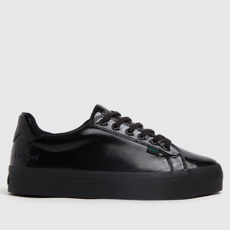 Black Kickers Tovni Stack Mono Flat Shoes Dr.Martens NZ