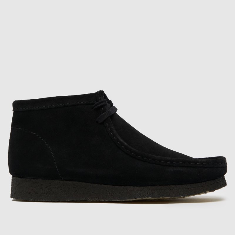 Black Clarks Originals Wallabee Boots Dr.Martens NZ