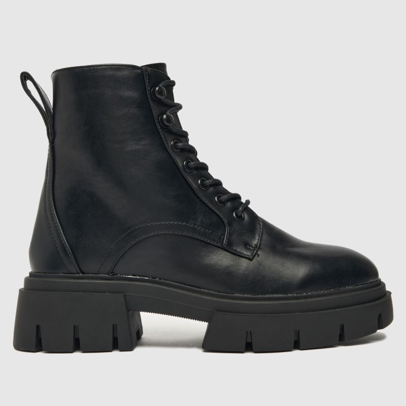 Black Schuh Wide Fit Asher Lace Boots Dr.Martens NZ