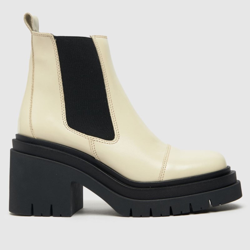Dr.Martens NZ White Schuh Adah Leather Chunky Boots