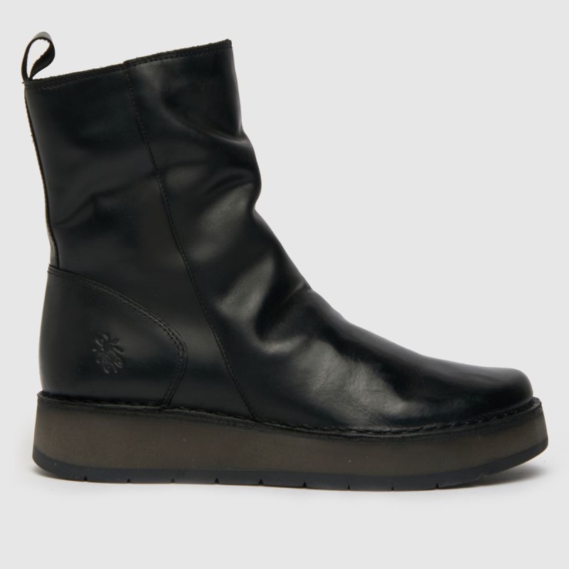 Dr.Martens NZ Fly London Fly Reno Ruched Boots Black
