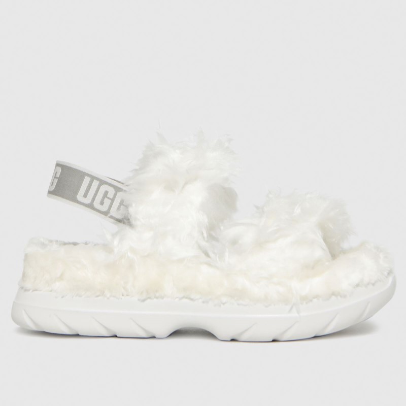 Dr.Martens NZ Ugg Fluff Sugar Sandal Slippers White