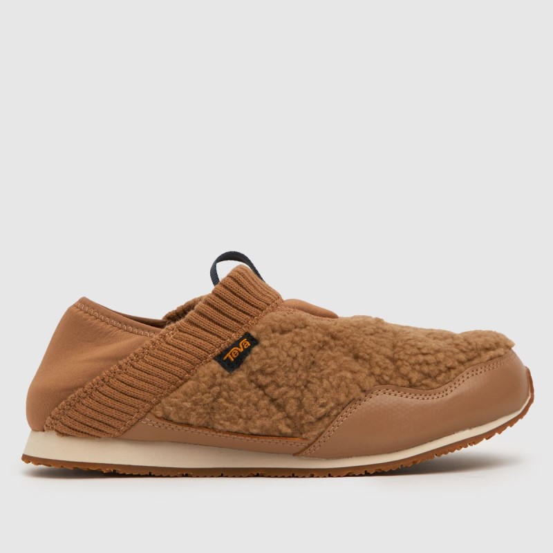Tan Dr.Martens NZ Teva Ember Moc Fleece Slippers