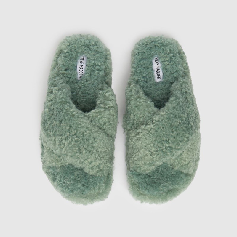 Dr.Martens NZ Steve Madden Pillow Slippers Slippers Light Green