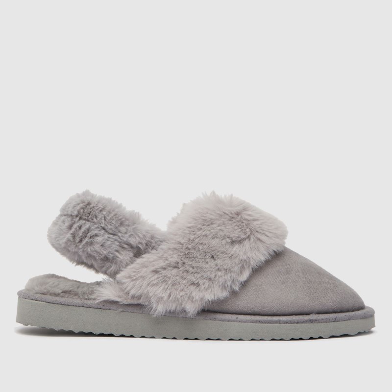 Schuh Hinch Fur Mule Slippers Grey Dr.Martens NZ