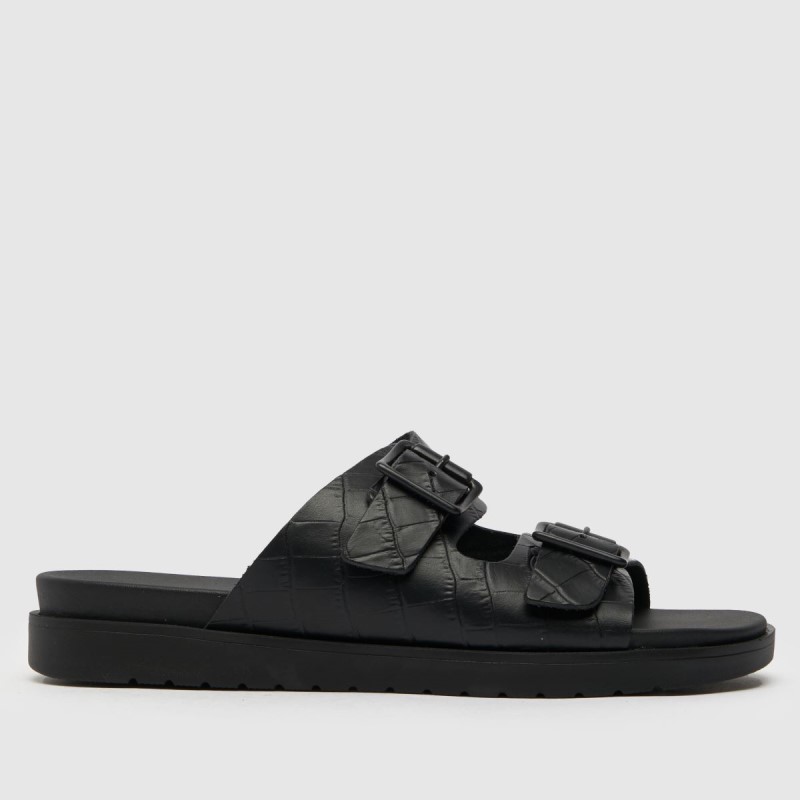 Dr.Martens NZ Schuh Trista Croc Buckle Footbed Sandals Black