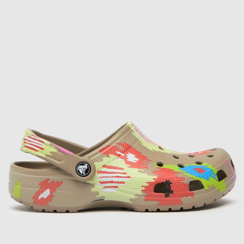 Beige-Brown Dr.Martens NZ Crocs Classic Ikat Sandals