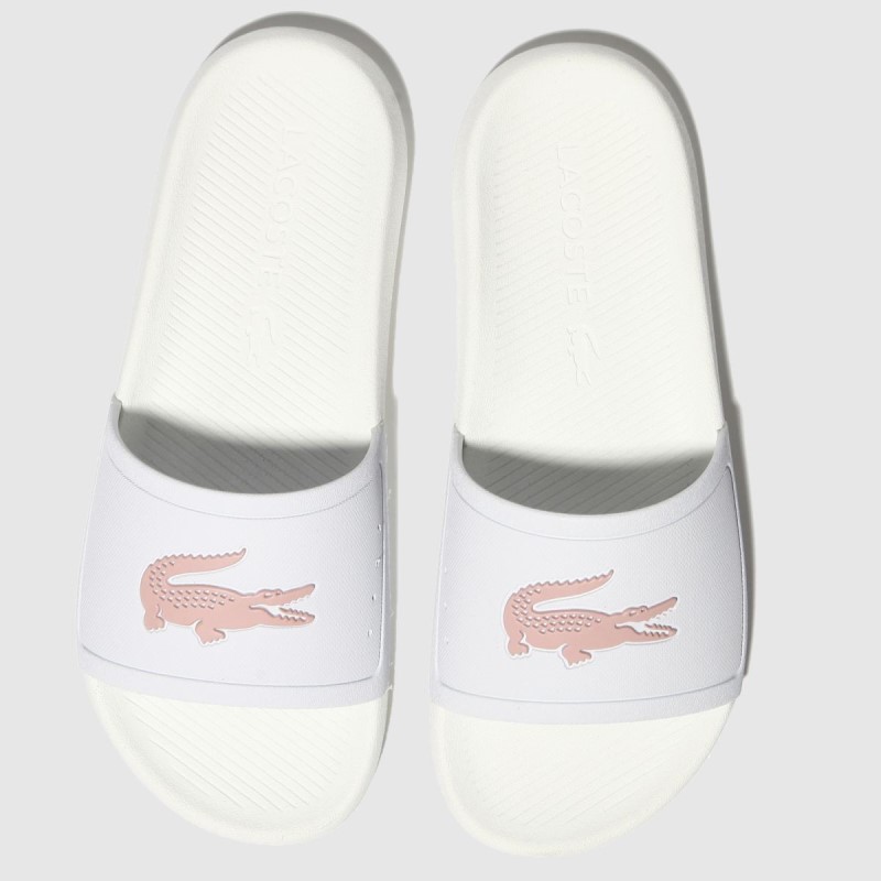 White-Pink Lacoste Croco Slide 119 3 Sandals Dr.Martens NZ