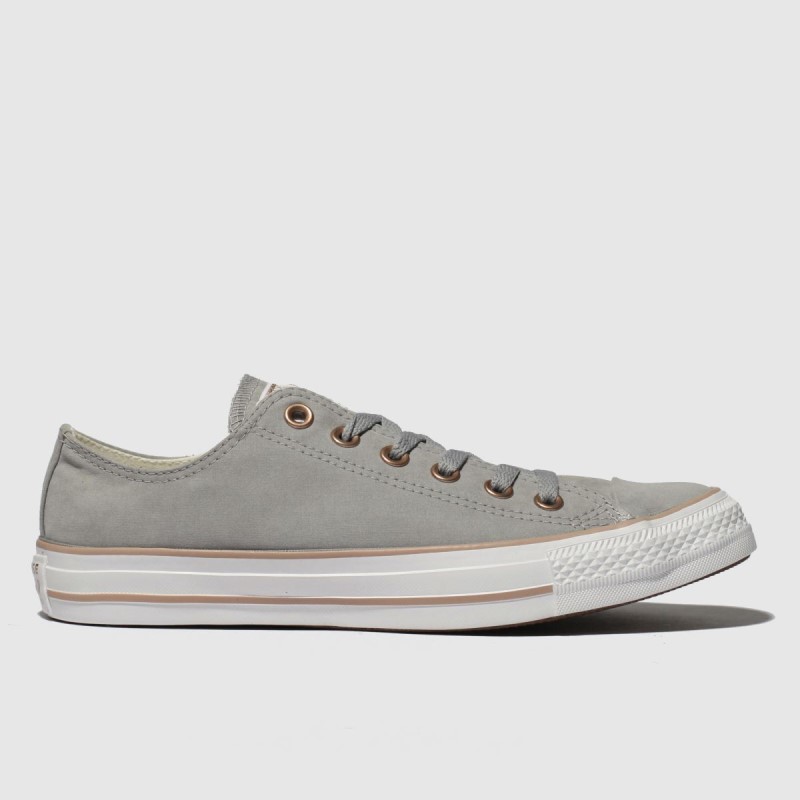 Converse All Star Peached Canvas Ox Trainers Dr.Martens NZ Grey
