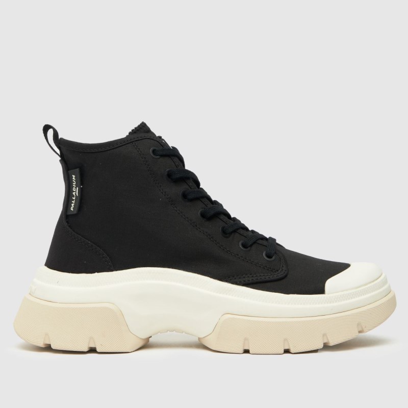 Black-White Dr.Martens NZ Palladium Pallawave Trainers