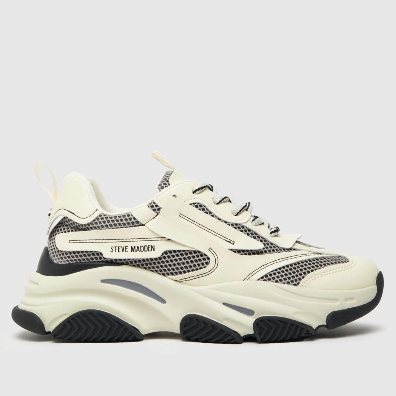 Stone-Black Steve Madden Possession Trainers Dr.Martens NZ