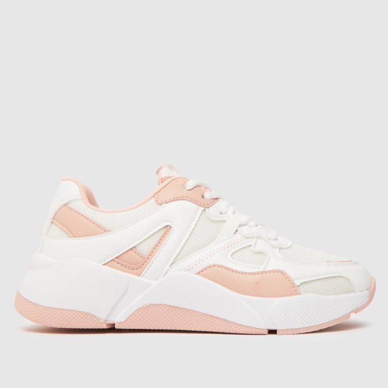 Dr.Martens NZ White-Pink Schuh Miller Retro Runner Trainers