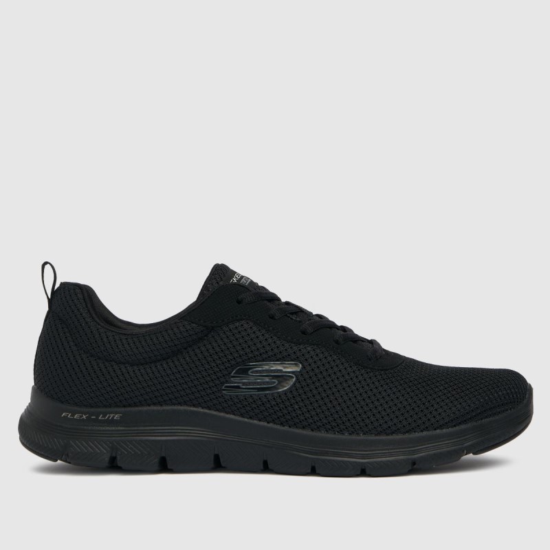Black Skechers Flex Appeal 4.0 Trainers Dr.Martens NZ