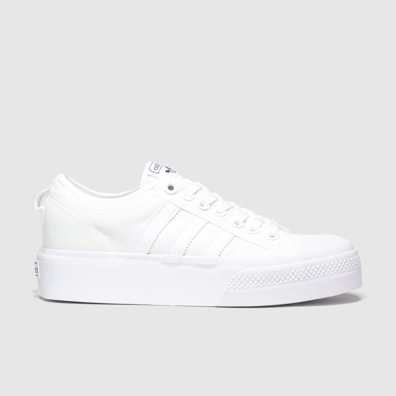 Adidas Nizza Platform Trainers Dr.Martens NZ White