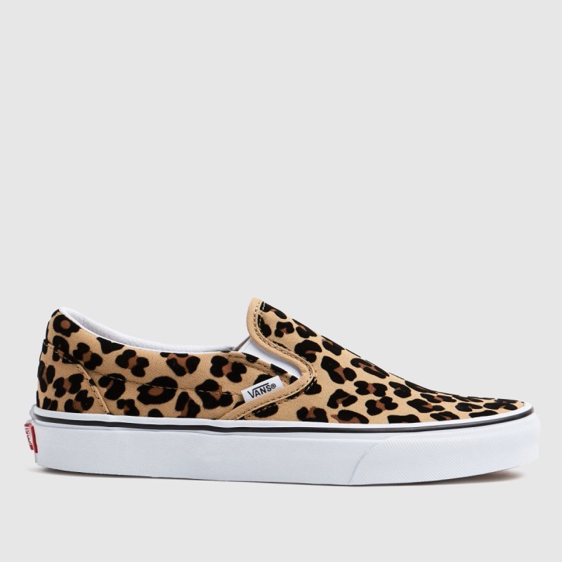 Tan Vans Classic Slip-On Leopard Trainers Dr.Martens NZ