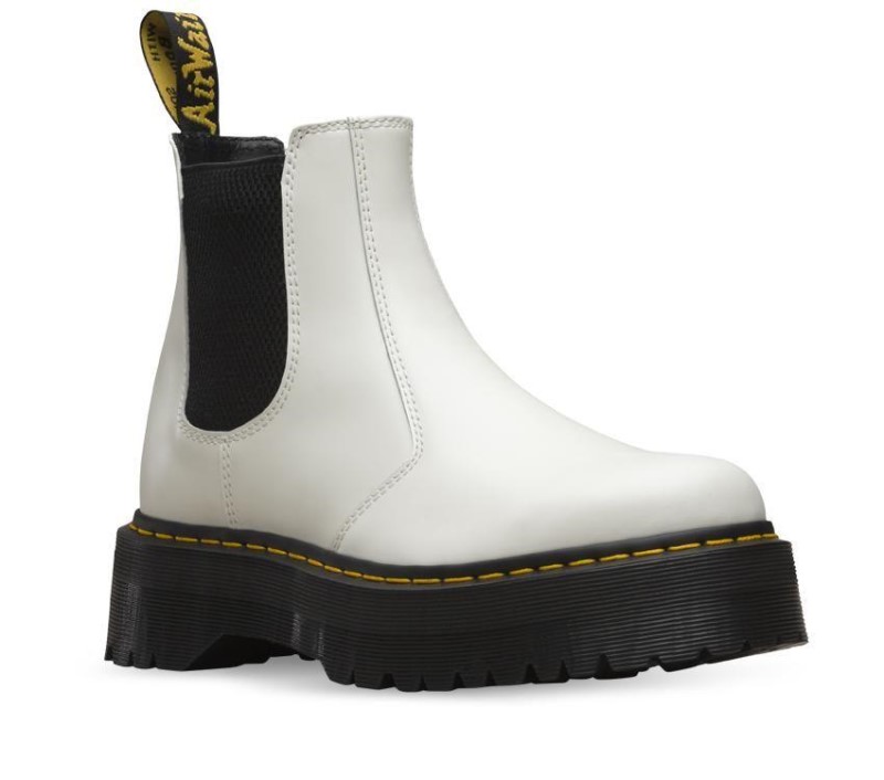 Dr.Martens NZ 2976 Quad Platform Chelsea White White Smooth