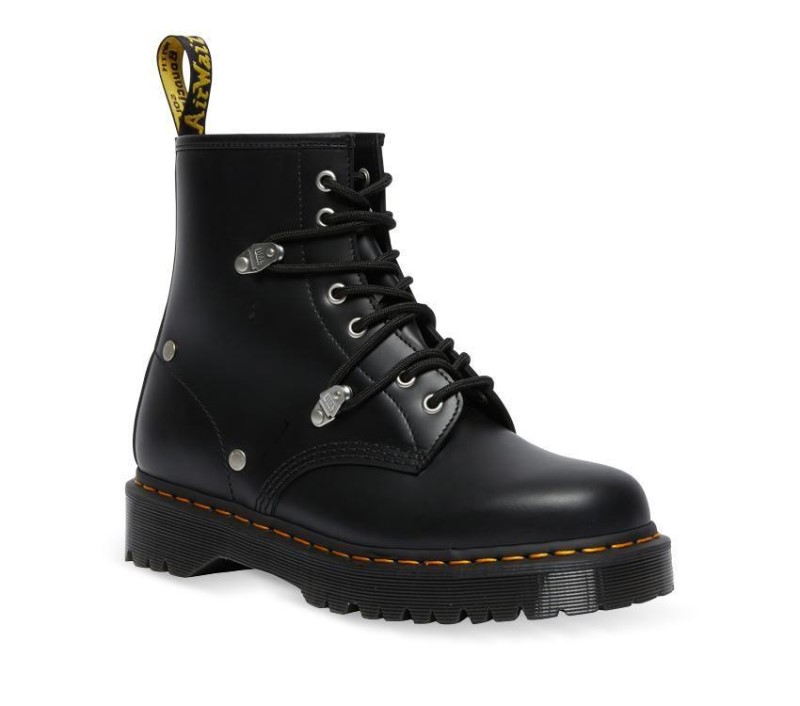 1460 Bex Stud Boot Dr.Martens NZ Black Fine Haircell