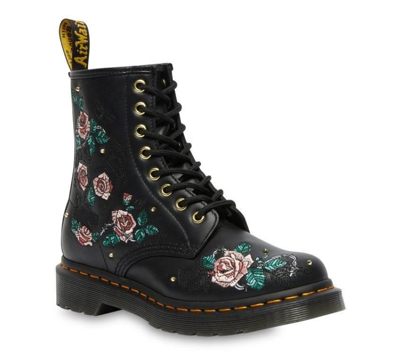 1460 Vonda Chain Dr.Martens NZ Black Nappa