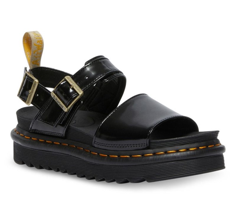 Black Dr.Martens NZ Vegan Voss Strap Sandal