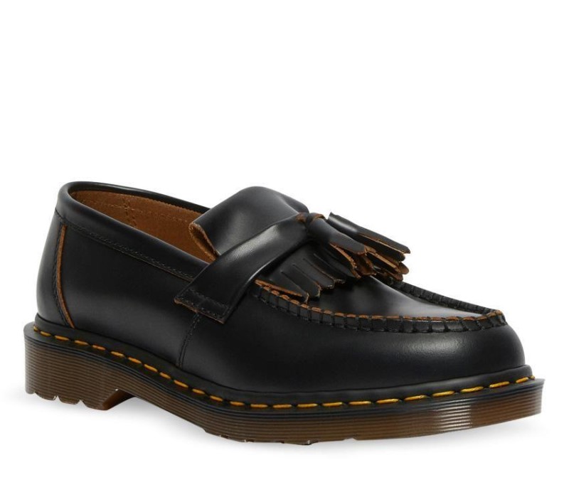 Black Quilon Dr.Martens NZ Adrian Tassel Loafer
