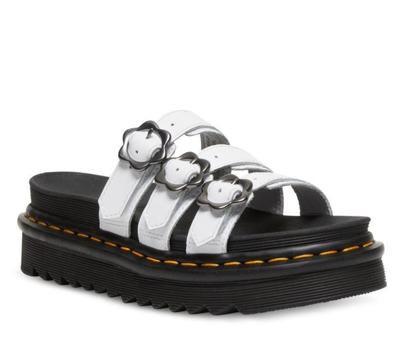 Blaire Floral Slide White Hydro Dr.Martens NZ