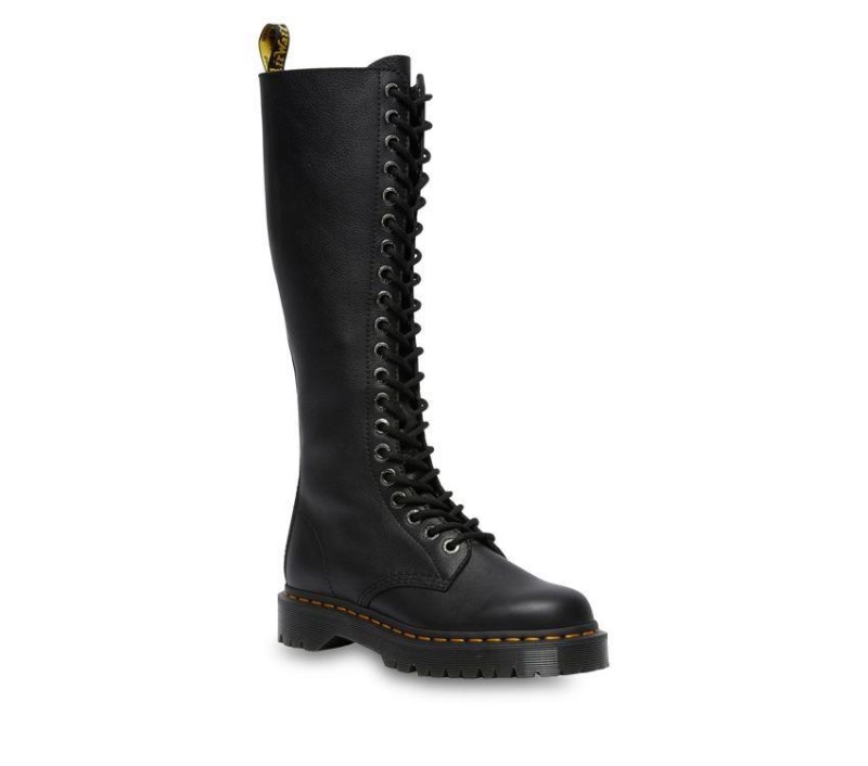 Dr.Martens NZ 1B60 Bex Knee High Boots Black Pisa