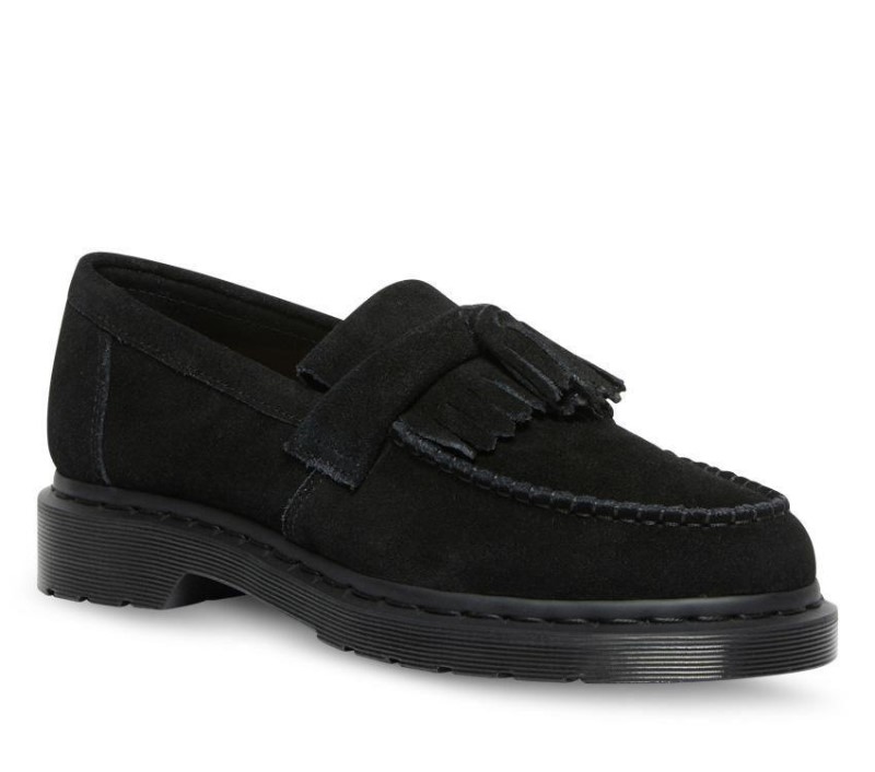 Dr.Martens NZ Black E.H Suede Adrian Tassel Loafer E.H Suede