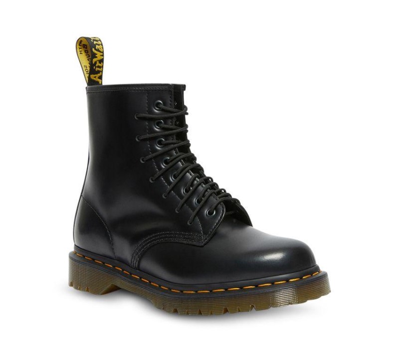 Dr.Martens NZ Black Polished Smooth 1460 Extreme Lace Polished Smooth
