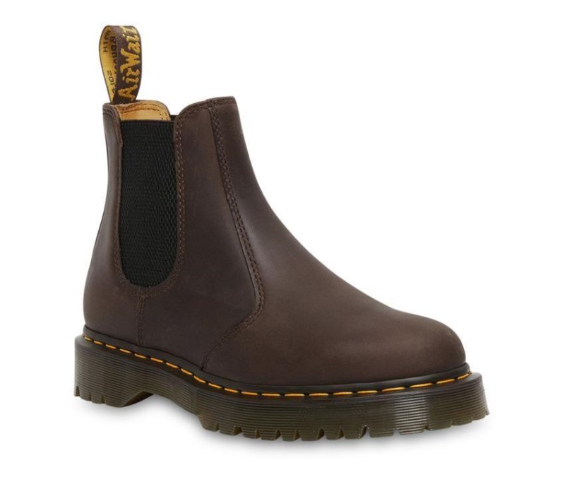 Dr.Martens NZ Dark Brown Crazy Horse 2976 Bex Crazy Horse Chelsea Boot