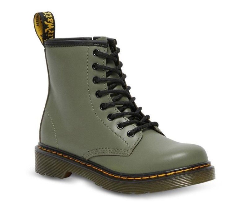Khaki Green Romario Juniors 1460 Smooth Dr.Martens NZ