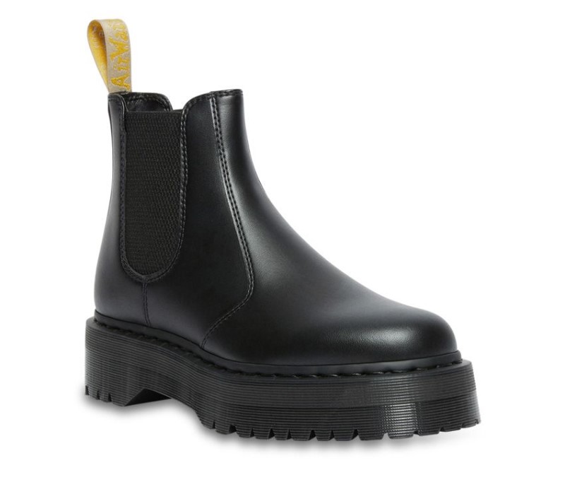 Vegan 2976 Quad Chelsea Dr.Martens NZ Black Felix Rub Off