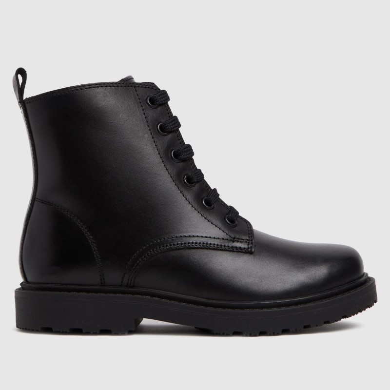 Black Schuh Creator Leather Junior Boots Dr.Martens NZ