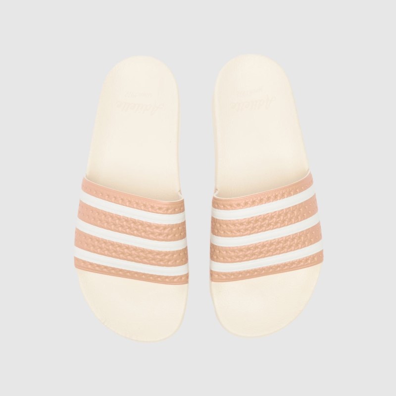 Adidas Adilette Sandals White-Beige Dr.Martens NZ