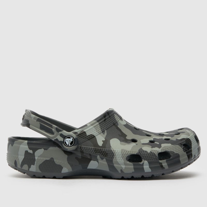 Grey Crocs Classic Camo Clog Sandals Dr.Martens NZ
