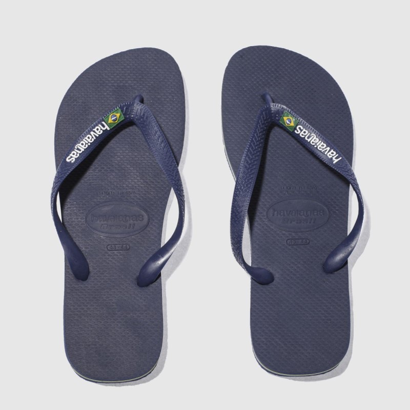 Navy Havaianas Brasil Logo Sandals Dr.Martens NZ