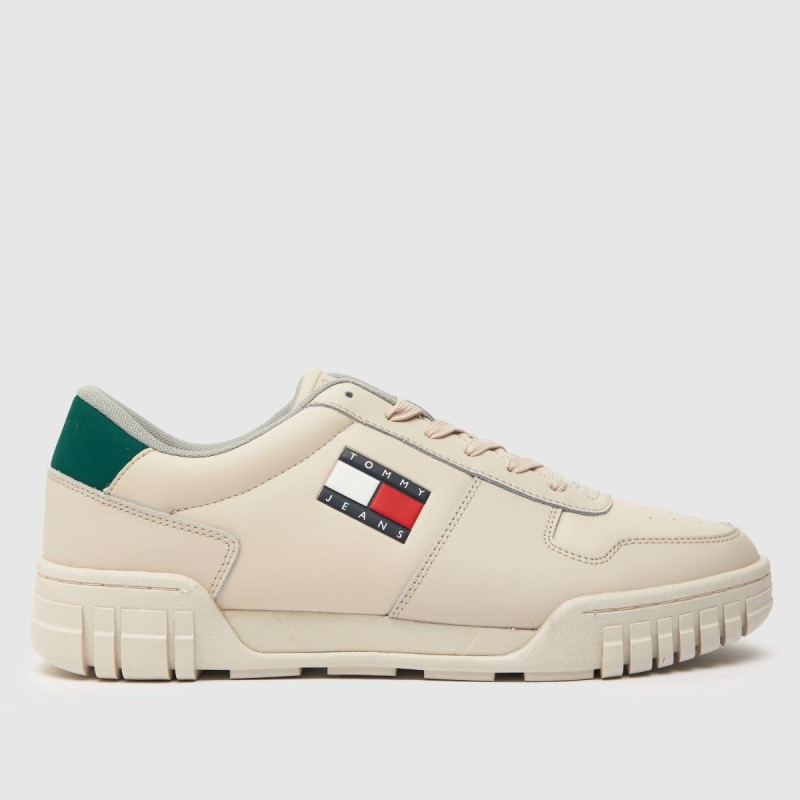 Stone Dr.Martens NZ Tommy Jeans Retro Leather Cupsole Trainers