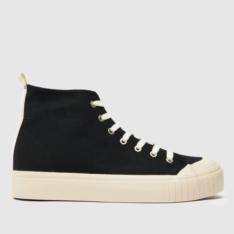 Black Schuh Webb Canvas High Top Trainers Dr.Martens NZ