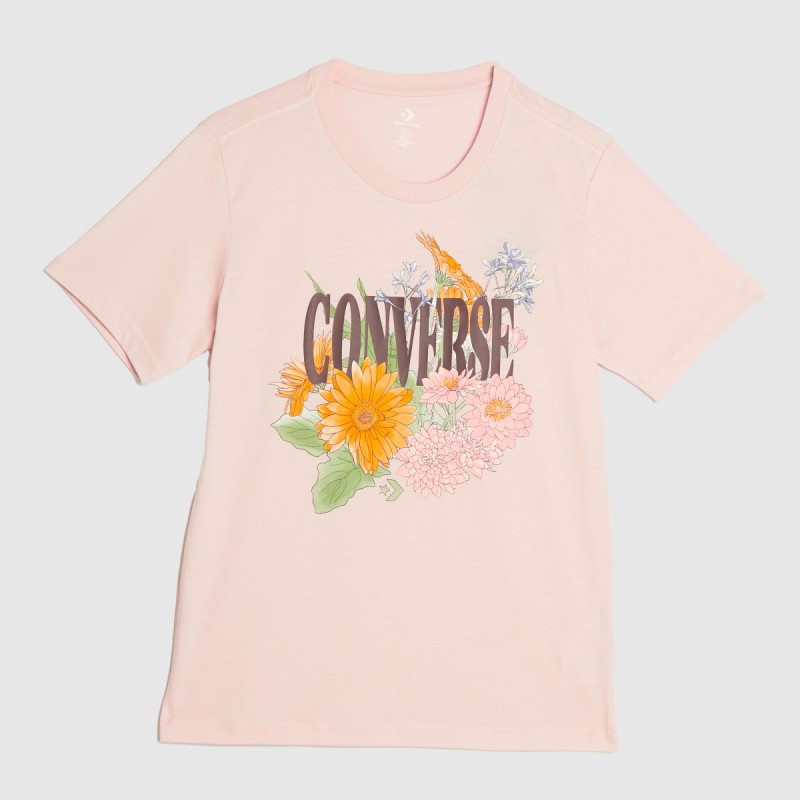 Pale Pink Dr.Martens NZ Converse Desert Floral T-Shirt