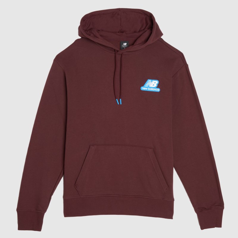 New Balance Essential Stacked Hoodie Dr.Martens NZ Burgundy