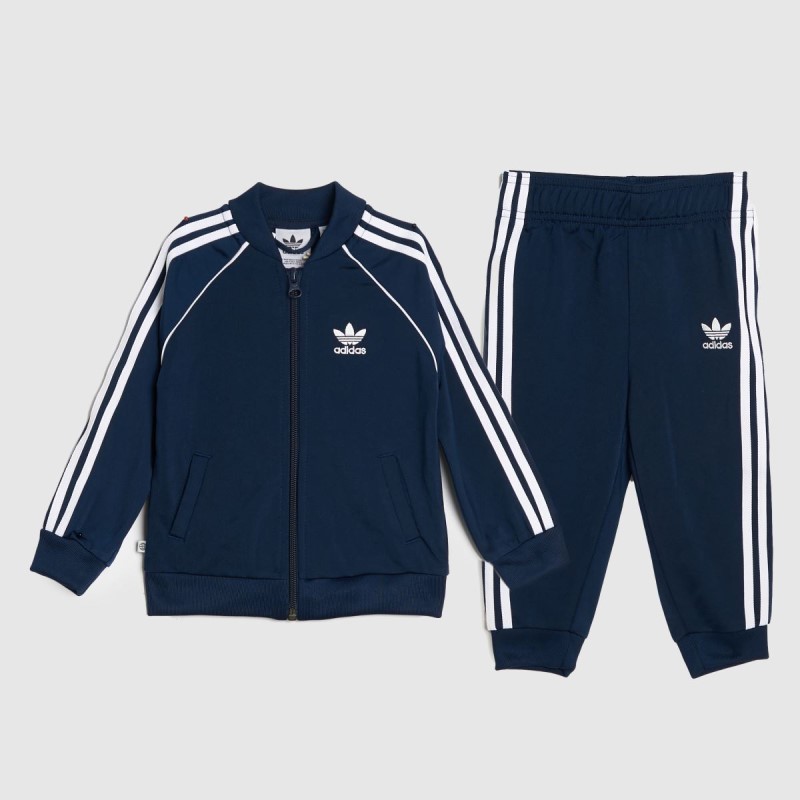 Adidas Boys 3 Stripes Tracksuit Dr.Martens NZ Navy-White