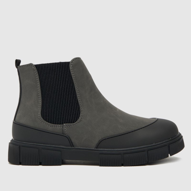 Dr.Martens NZ Grey Schuh Curious Chelsea Boys Junior Boots